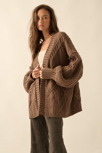 Twist Me Around Cable Knit Oversize Cardigan - ShopPromesa