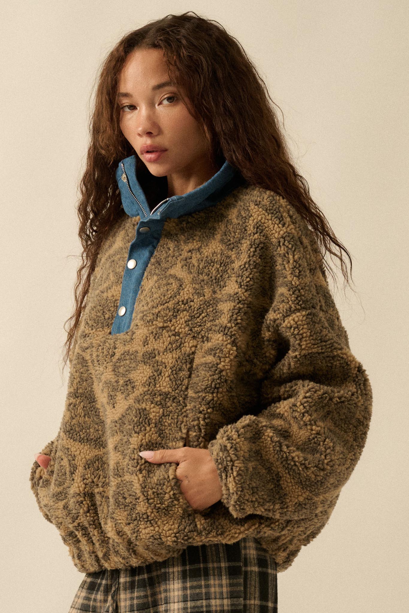 Dare to Dream Paisley Fleece Half-Zip Pullover - ShopPromesa