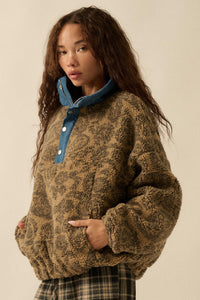 Dare to Dream Paisley Fleece Half-Zip Pullover - ShopPromesa