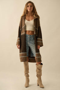 Good Earth Striped Open-Front Duster Cardigan - ShopPromesa