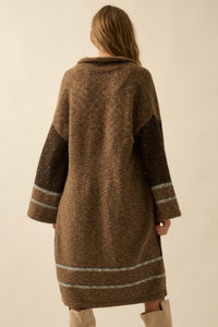 Good Earth Striped Open-Front Duster Cardigan - ShopPromesa