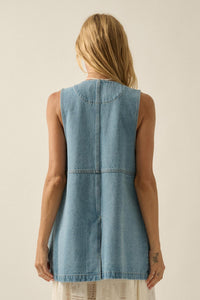 One of These Days Denim Open-Front Cargo Vest - ShopPromesa