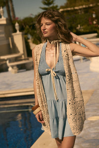 Find Your Bliss Crochet Open-Front Vest - ShopPromesa