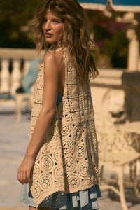 Find Your Bliss Crochet Open-Front Vest - ShopPromesa