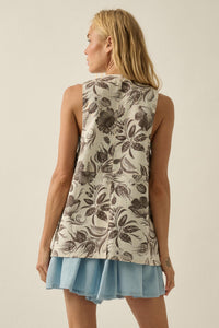 Blooming Days Floral-Print Snap-Front Vest - ShopPromesa