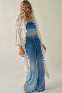Lavish Living Open-Front Ruffle Kimono Robe - ShopPromesa