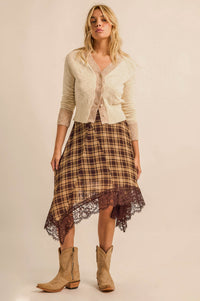 Good Faith Contrast Slub-Knit Cropped Cardigan - ShopPromesa
