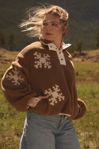 Snow Day Embroidered Fleece Pullover Jacket - ShopPromesa