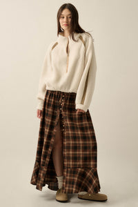 Warm Hug Fleece Crochet-Trim Half-Zip Pullover Jacket - ShopPromesa