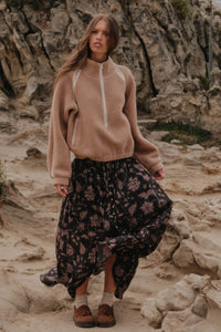 Warm Hug Fleece Crochet-Trim Half-Zip Pullover Jacket - ShopPromesa