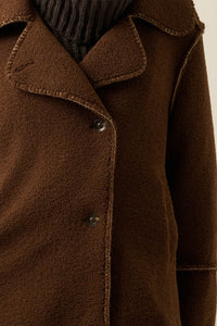 Bit of Fluff Fleece Exposed-Seam Asymmetric Jacket - ShopPromesa