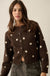 On the Spot Polka Dot Button-Front Cropped Cardigan - ShopPromesa