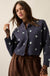 On the Spot Polka Dot Button-Front Cropped Cardigan - ShopPromesa