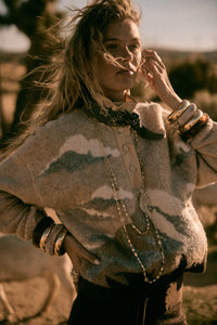 Lookout Peak Quarter-Snap Landscape Sweater - ShopPromesa