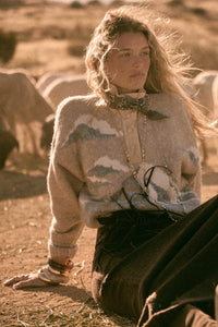 Lookout Peak Quarter-Snap Landscape Sweater - ShopPromesa