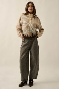 Lookout Peak Quarter-Snap Landscape Sweater - ShopPromesa