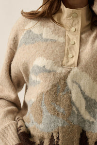 Lookout Peak Quarter-Snap Landscape Sweater - ShopPromesa