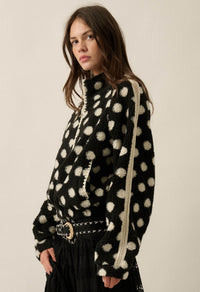 Right Spot Polka Dot Fleece Half-Zip Pullover Jacket - ShopPromesa