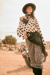 Right Spot Polka Dot Fleece Half-Zip Pullover Jacket - ShopPromesa
