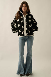 Midwinter Nights Star-Print Fleece Zip-Up Jacket - ShopPromesa