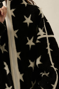 Midwinter Nights Star-Print Fleece Zip-Up Jacket - ShopPromesa