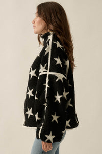 Midwinter Nights Star-Print Fleece Zip-Up Jacket - ShopPromesa