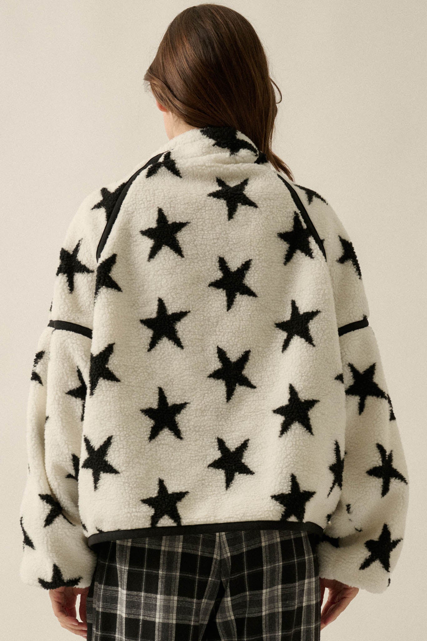 Midwinter Nights Star-Print Fleece Zip-Up Jacket - ShopPromesa