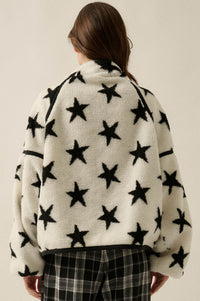 Midwinter Nights Star-Print Fleece Zip-Up Jacket - ShopPromesa