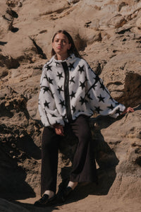 Midwinter Nights Star-Print Fleece Zip-Up Jacket - ShopPromesa