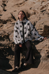 Midwinter Nights Star-Print Fleece Zip-Up Jacket - ShopPromesa