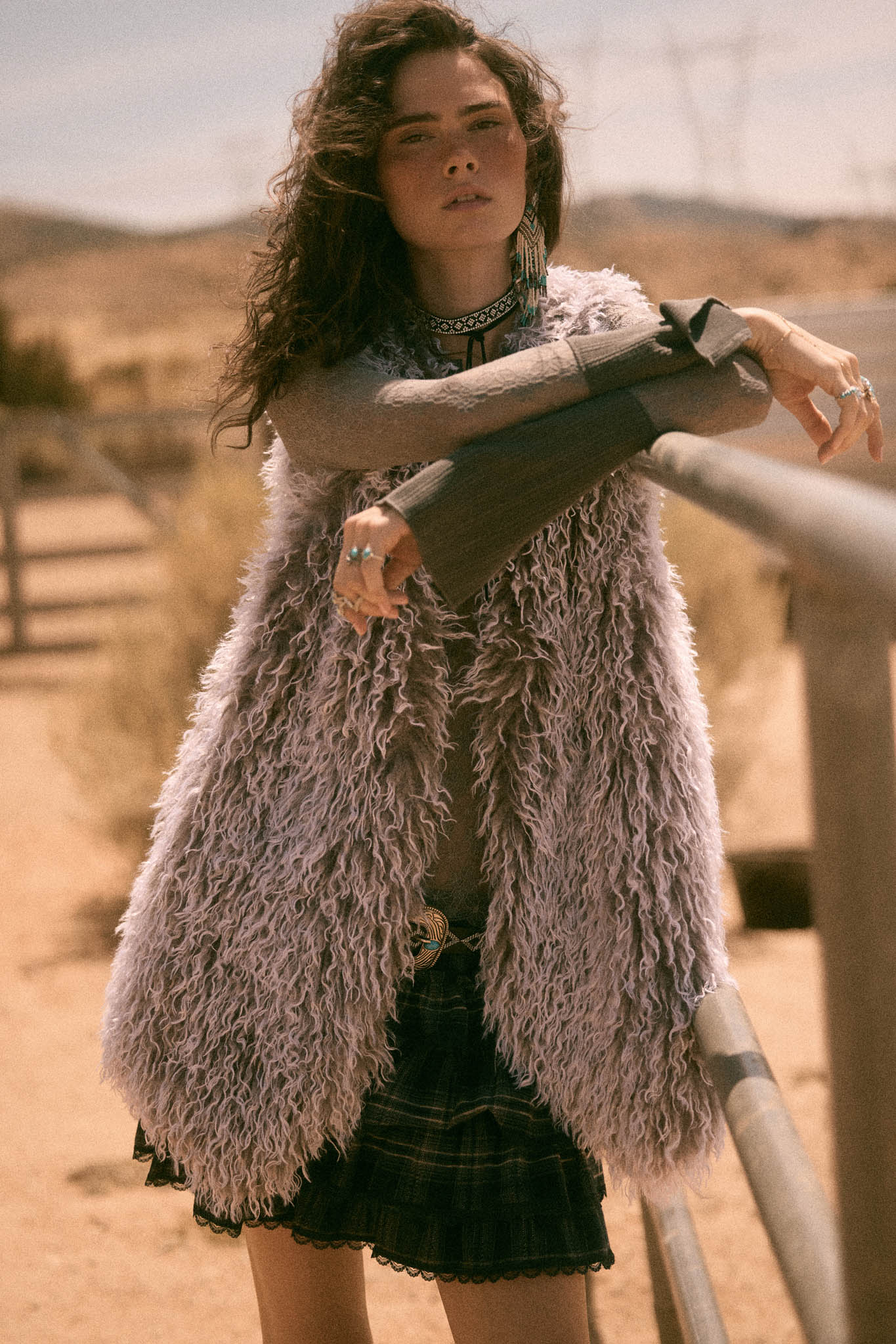 Wild Side Faux Fur Open-Front Longline Vest - ShopPromesa