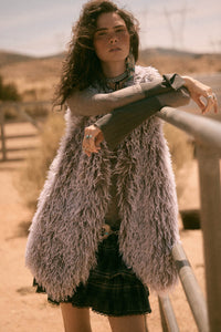 Wild Side Faux Fur Open-Front Longline Vest - ShopPromesa