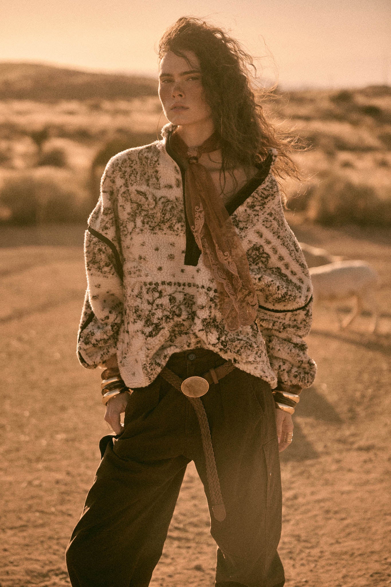 Dream Big Bandana Fleece Half-Zip Pullover Jacket - ShopPromesa
