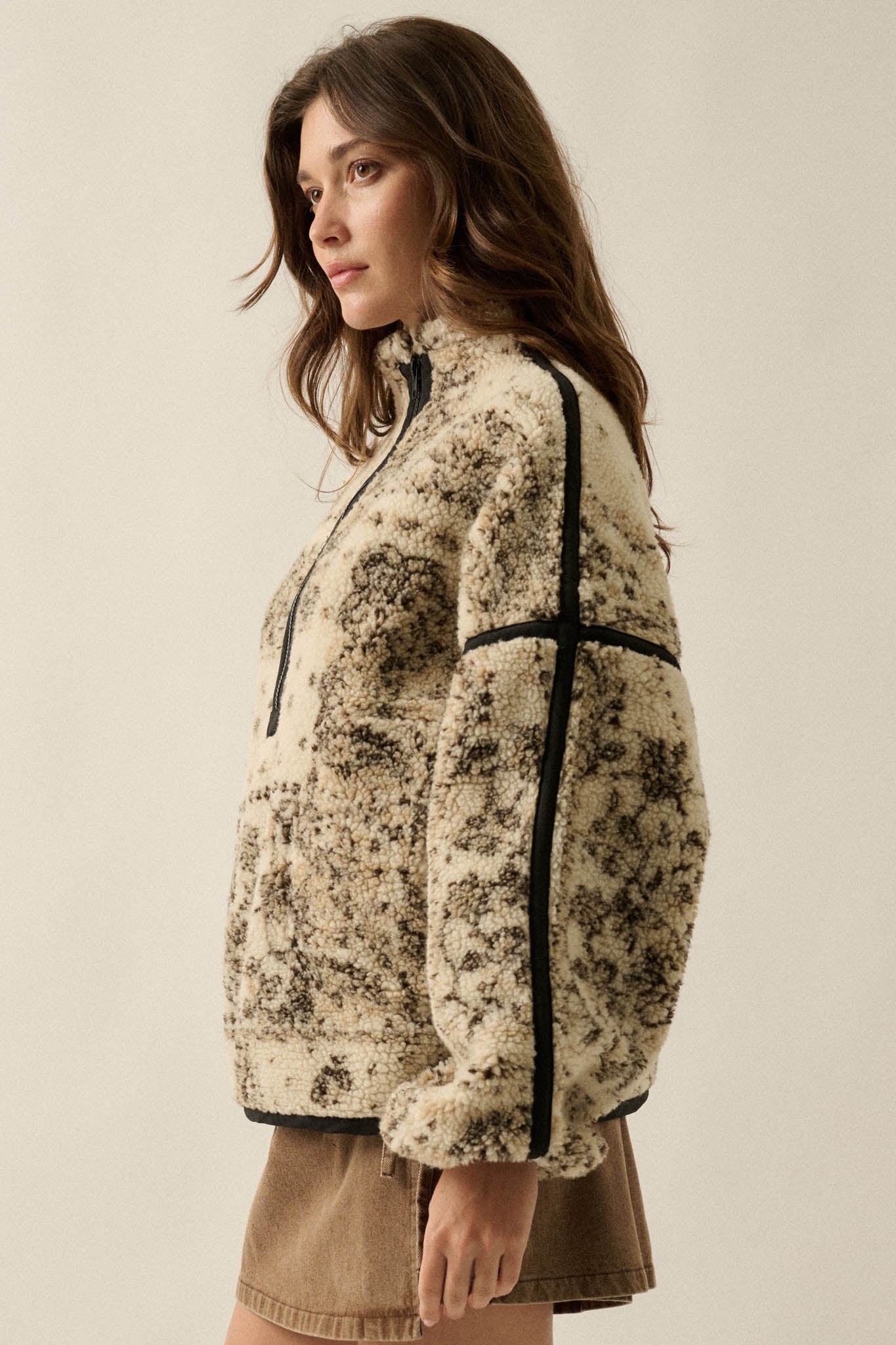 Dream Big Bandana Fleece Half-Zip Pullover Jacket - ShopPromesa