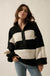 Level Best Striped Fleece Half-Zip Pullover Jacket - ShopPromesa