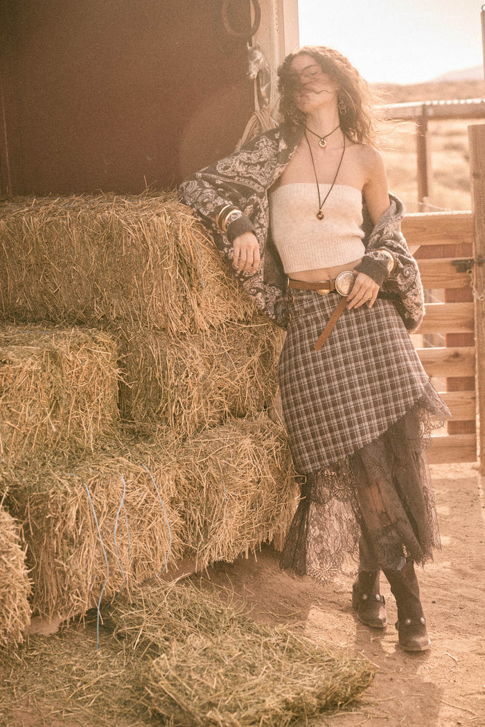 Big Love Paisley Bandana Jacquard Shrug Cardigan - ShopPromesa