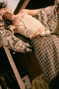 Big Love Paisley Bandana Jacquard Shrug Cardigan - ShopPromesa