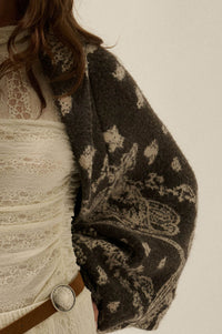 Big Love Paisley Bandana Jacquard Shrug Cardigan - ShopPromesa