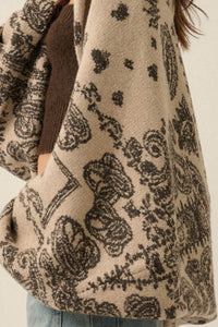 Big Love Paisley Bandana Jacquard Shrug Cardigan - ShopPromesa