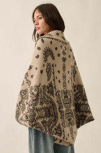 Big Love Paisley Bandana Jacquard Shrug Cardigan - ShopPromesa