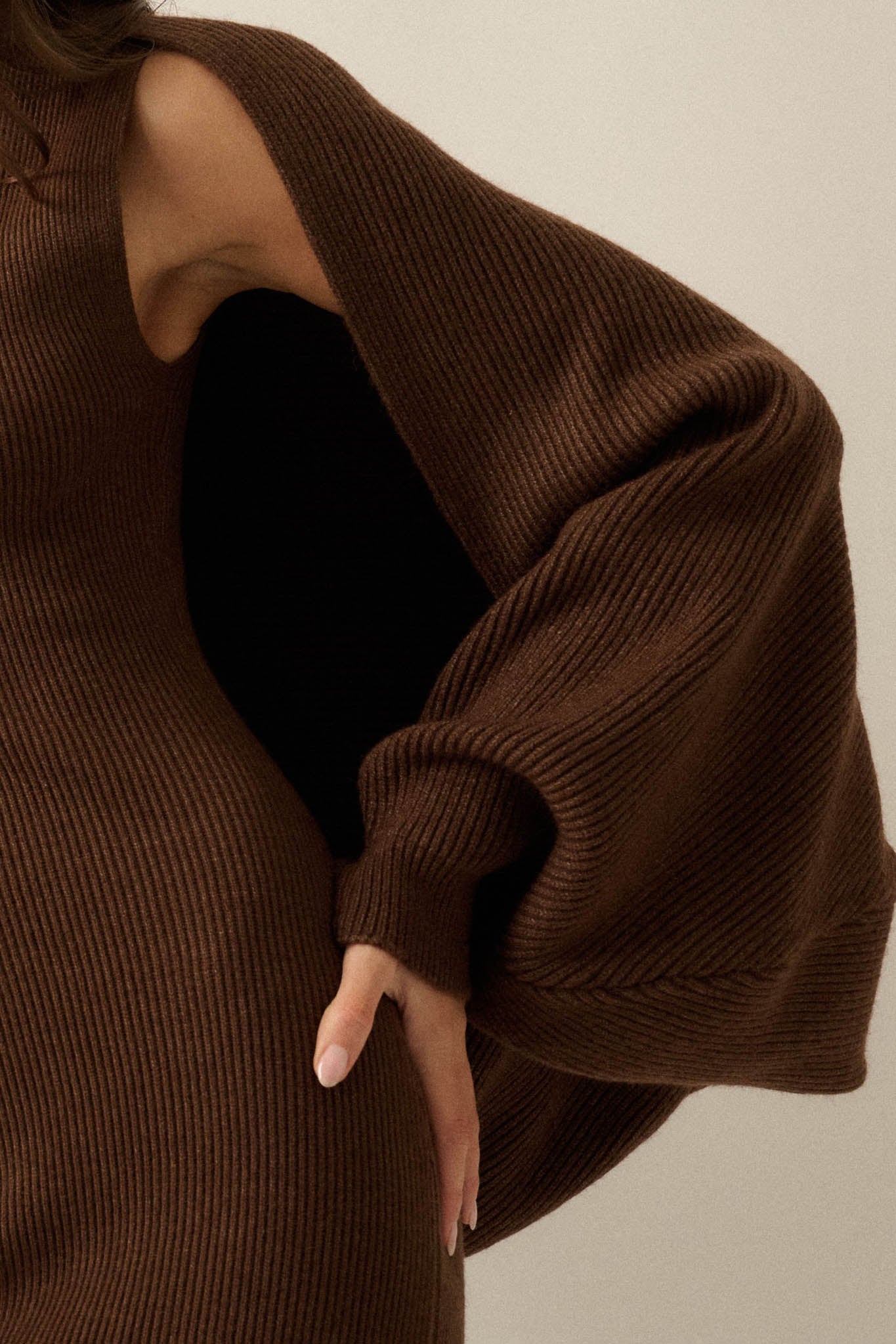 True Believer Ribbed Knit Dolman Shrug Cardigan - ShopPromesa