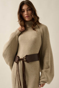 True Believer Ribbed Knit Dolman Shrug Cardigan - ShopPromesa