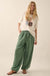 Jump In Crinkle Cotton Drawstring Parachute Pants