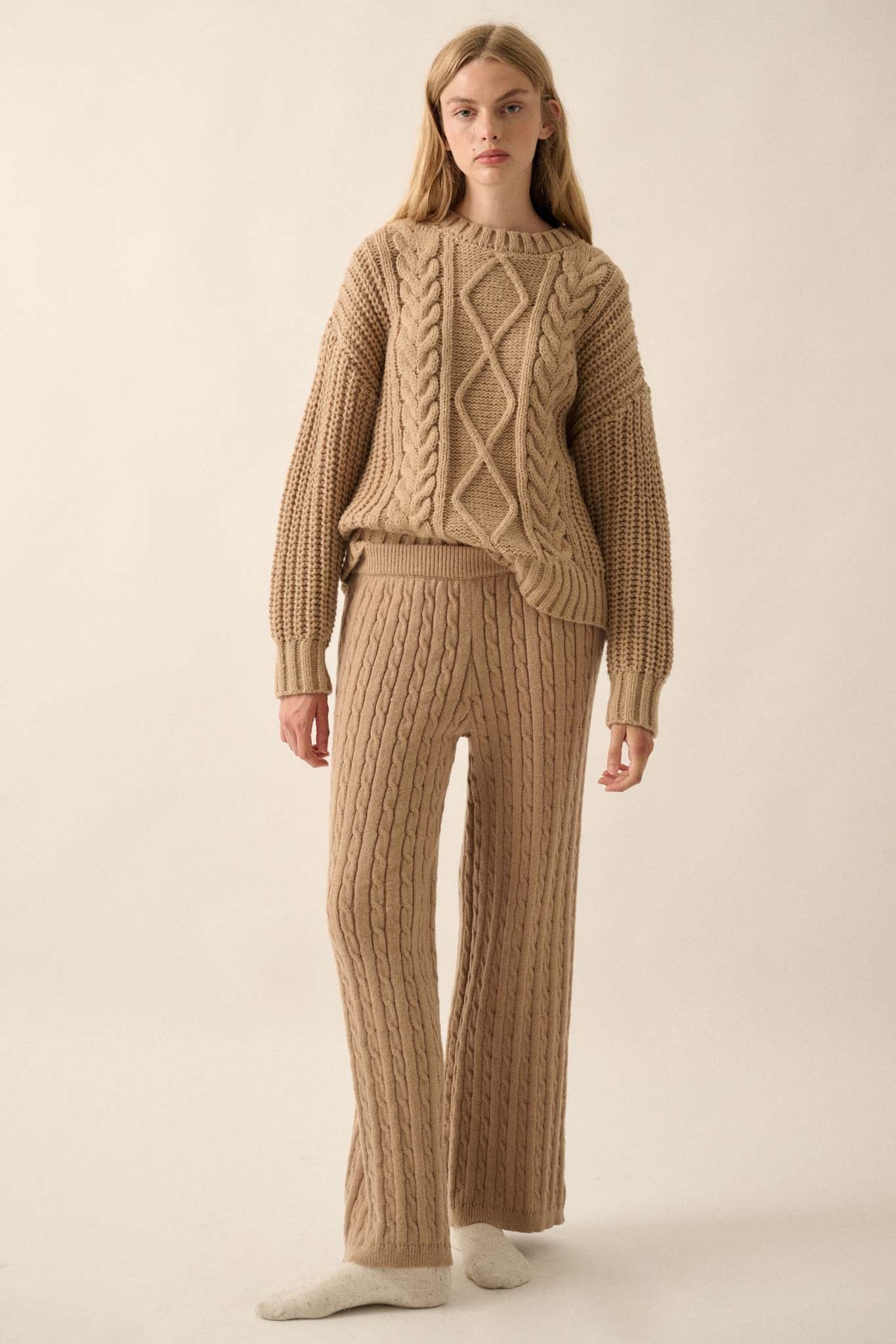 Better Together Cable Knit Sweater Pants - ShopPromesa