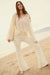 Dancing Diamonds Pointelle Crochet-Knit Pants
