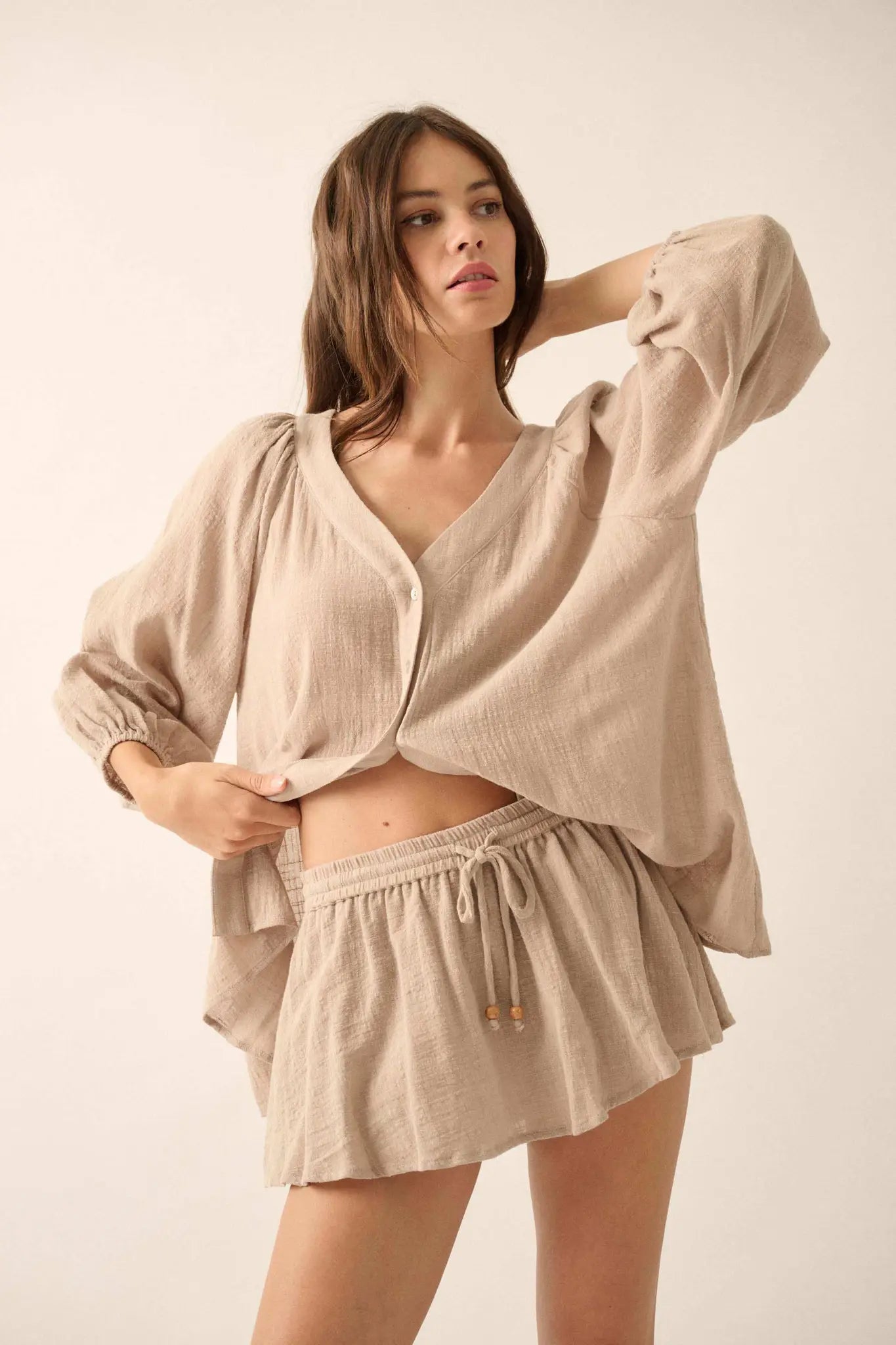 Freshen Up Textured Cotton Bloomer Skort - ShopPromesa