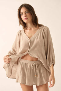 Freshen Up Textured Cotton Bloomer Skort - ShopPromesa