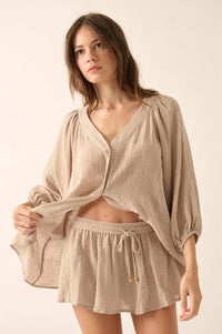 Freshen Up Textured Cotton Bloomer Skort - ShopPromesa