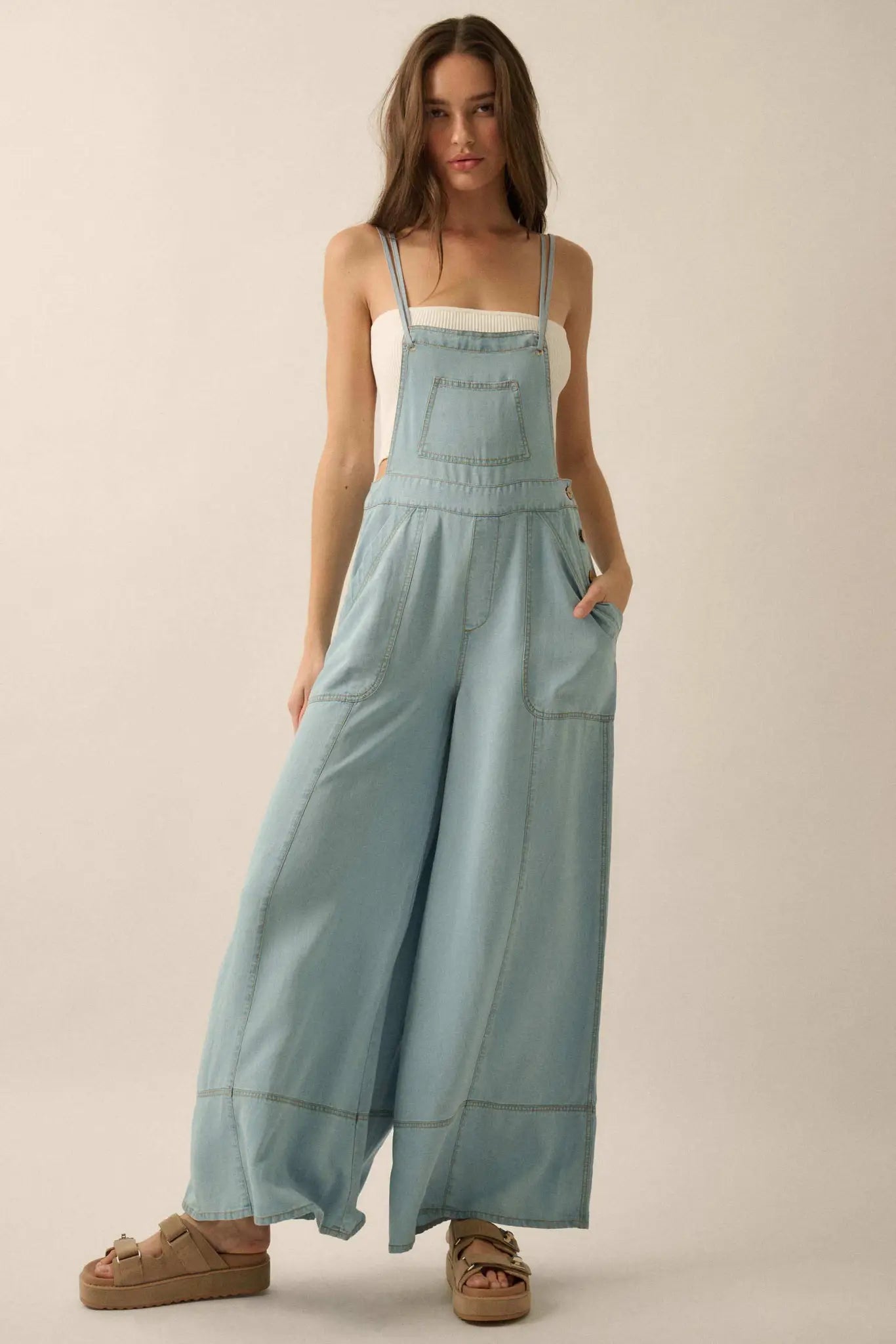 Big River Denim Wide-Leg Overall Jumpsuit - ShopPromesa