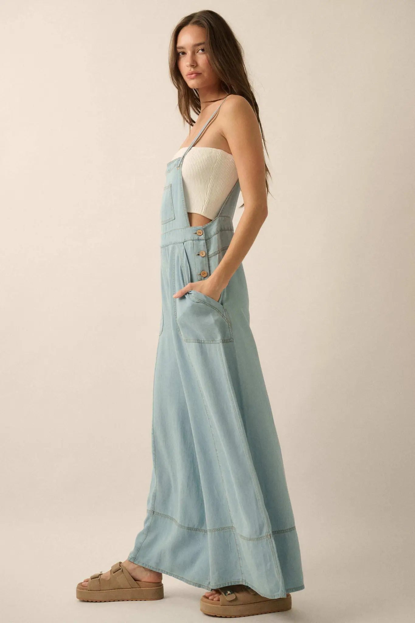 Big River Denim Wide-Leg Overall Jumpsuit - ShopPromesa